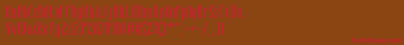 combustw Font – Red Fonts on Brown Background