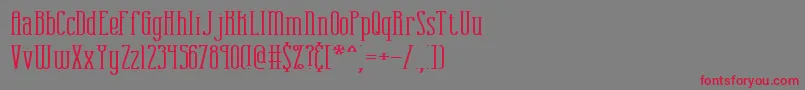 combustw-Schriftart – Rote Schriften auf grauem Hintergrund
