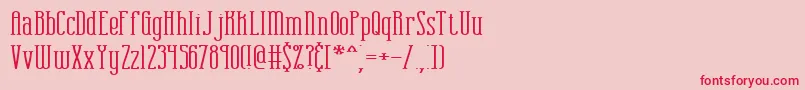 combustw Font – Red Fonts on Pink Background