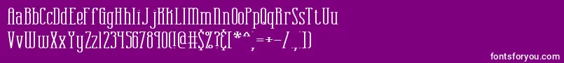 combustw Font – White Fonts on Purple Background