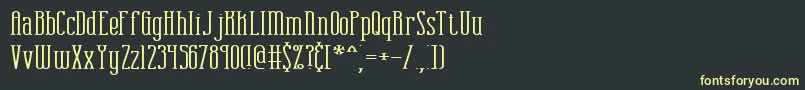 combustw Font – Yellow Fonts on Black Background