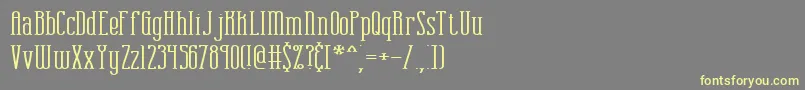 combustw Font – Yellow Fonts on Gray Background