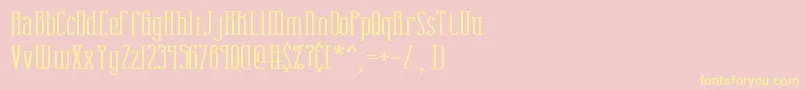 combustw Font – Yellow Fonts on Pink Background