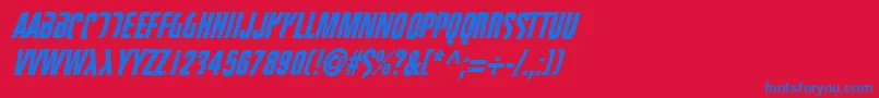 Fightt3 Font – Blue Fonts on Red Background