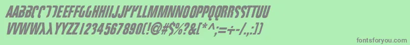 フォントFightt3 – 緑の背景に灰色の文字