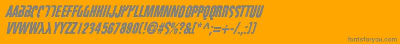 フォントFightt3 – オレンジの背景に灰色の文字