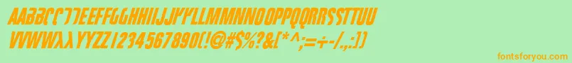Fightt3 Font – Orange Fonts on Green Background