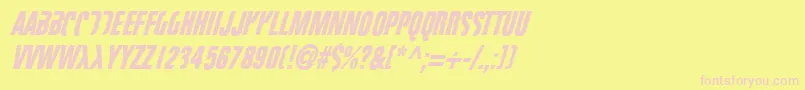 Fightt3 Font – Pink Fonts on Yellow Background