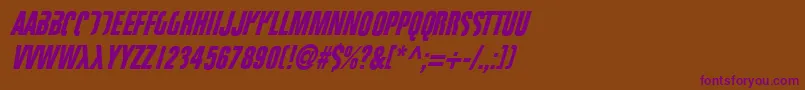 Fightt3 Font – Purple Fonts on Brown Background