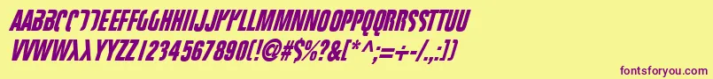 Fightt3 Font – Purple Fonts on Yellow Background