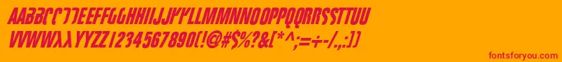 フォントFightt3 – オレンジの背景に赤い文字