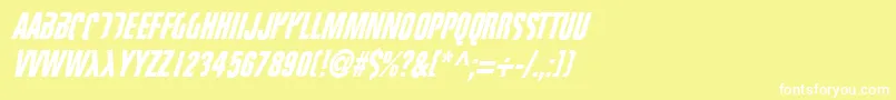 フォントFightt3 – 黄色い背景に白い文字