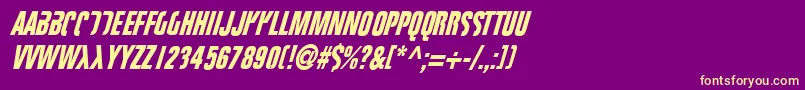 Fightt3 Font – Yellow Fonts on Purple Background