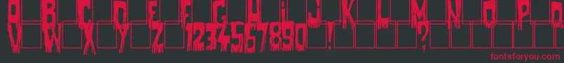 Come With Me Font – Red Fonts on Black Background