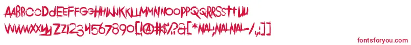 Comeback Of The Damned Font – Red Fonts on White Background