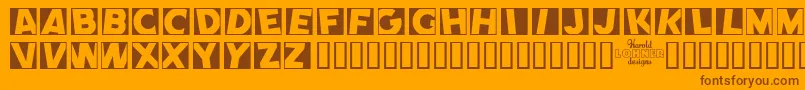 COMEN    Font – Brown Fonts on Orange Background