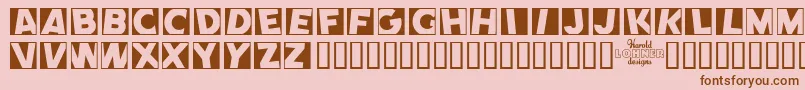 COMEN    Font – Brown Fonts on Pink Background