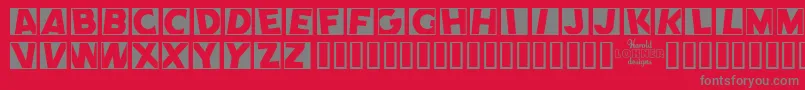 COMEN    Font – Gray Fonts on Red Background