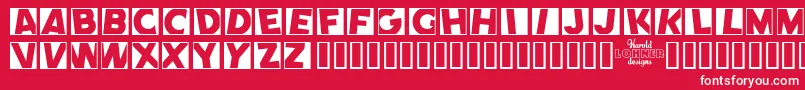 フォントCOMEN    – 赤い背景に白い文字