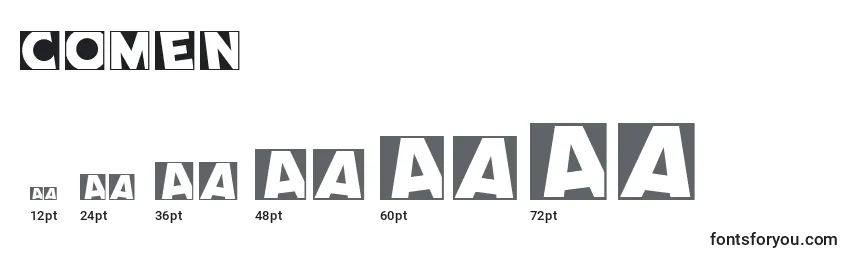 COMEN    (123783) Font Sizes