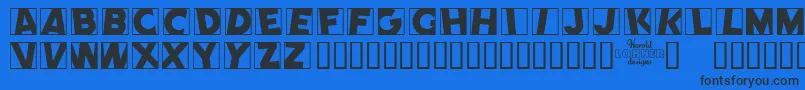 COMEP    Font – Black Fonts on Blue Background