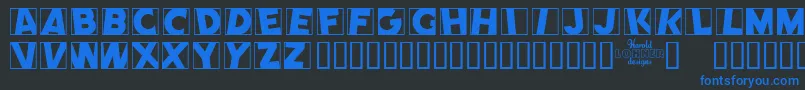 Шрифт COMEP    – синие шрифты на чёрном фоне