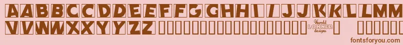 COMEP    Font – Brown Fonts on Pink Background
