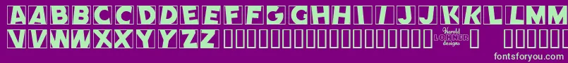 COMEP    Font – Green Fonts on Purple Background