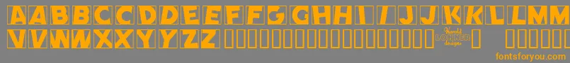 COMEP    Font – Orange Fonts on Gray Background