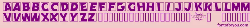 COMEP    Font – Purple Fonts on Pink Background