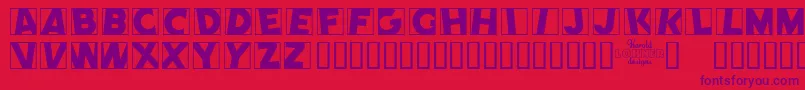 COMEP    Font – Purple Fonts on Red Background