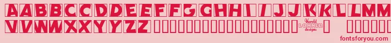 COMEP    Font – Red Fonts on Pink Background