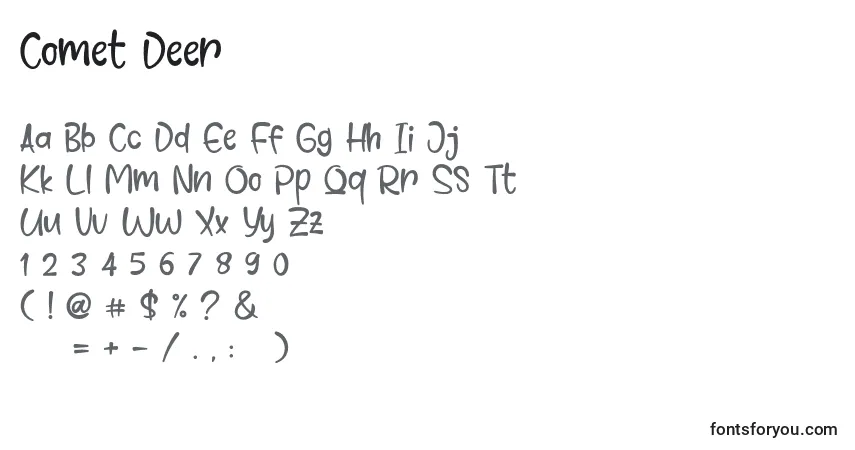 Шрифт Comet Deer – алфавит, цифры, специальные символы