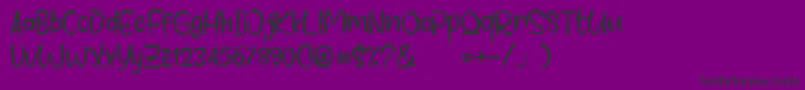 Comet Deer-Schriftart – Schwarze Schriften auf violettem Hintergrund