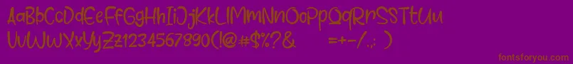 Comet Deer Font – Brown Fonts on Purple Background