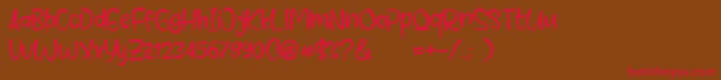 Comet Deer Font – Red Fonts on Brown Background