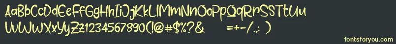 Comet Deer Font – Yellow Fonts on Black Background
