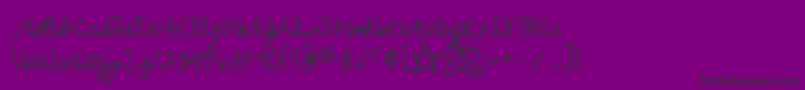 フォントComeUntoMe – 紫の背景に黒い文字