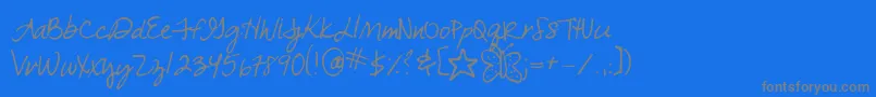 ComeUntoMe Font – Gray Fonts on Blue Background