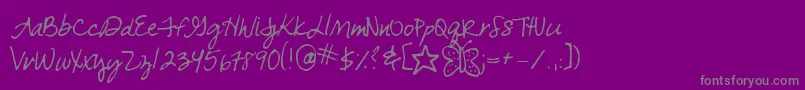 ComeUntoMe Font – Gray Fonts on Purple Background