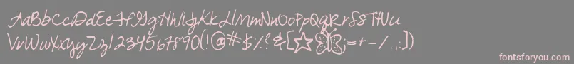 ComeUntoMe Font – Pink Fonts on Gray Background