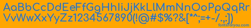 Comfortaa Bold Font – Blue Fonts on Orange Background