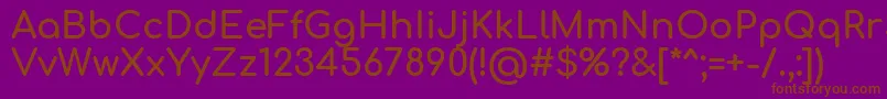 Comfortaa Bold-fontti – ruskeat fontit violetilla taustalla