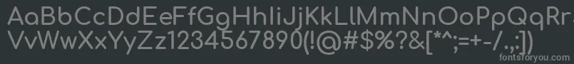 Czcionka Comfortaa Bold – szare czcionki na czarnym tle