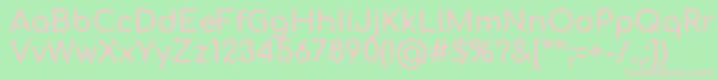 Comfortaa Bold Font – Pink Fonts on Green Background