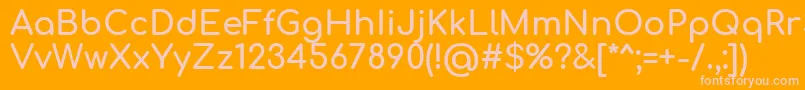 Шрифт Comfortaa Bold – розовые шрифты на оранжевом фоне