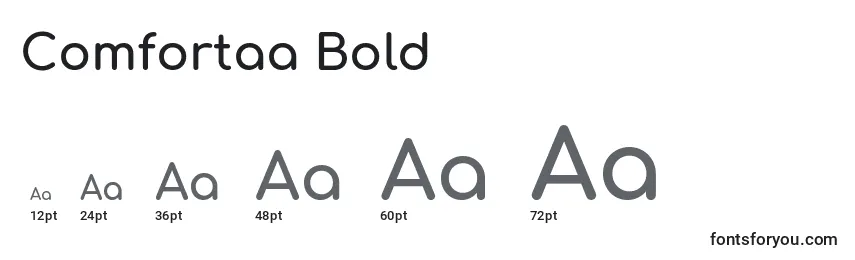 Размеры шрифта Comfortaa Bold