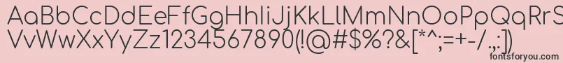 Comfortaa Light Font – Black Fonts on Pink Background