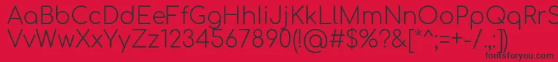 Comfortaa Light Font – Black Fonts on Red Background