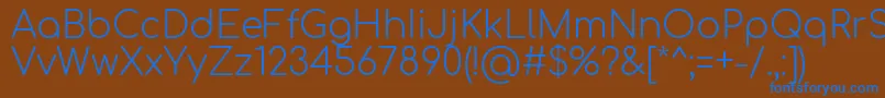 Comfortaa Light Font – Blue Fonts on Brown Background